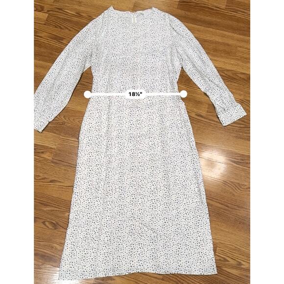 Goop G. Label White CITRINE PRINTED long sleeve  midi DRESS size 12 - Picture 7 of 16